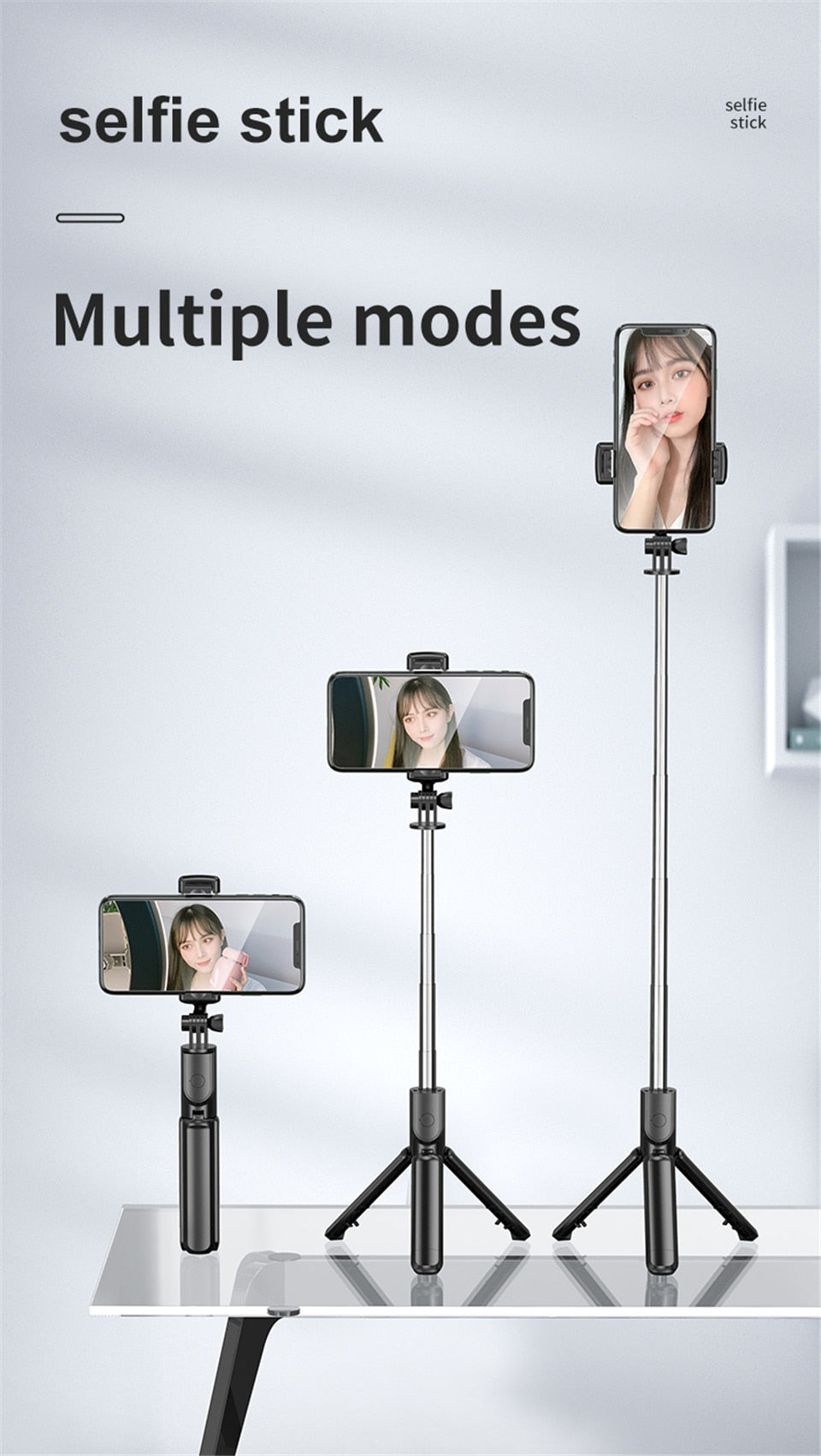 Retraceable Bluetooth Selfie Stick