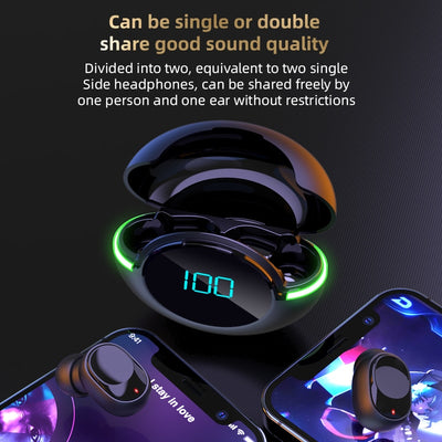 LED Display Wireless Headphones