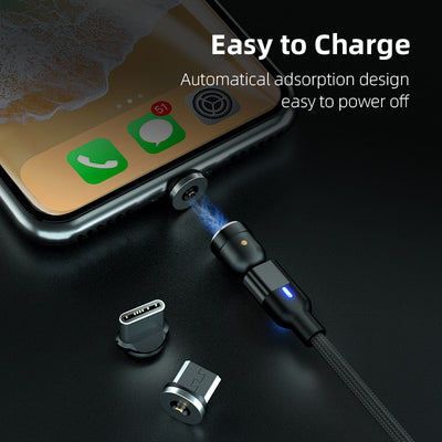 540° Rotate Magnetic Charging Cable